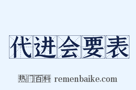 代进会要表是什么意思的图片